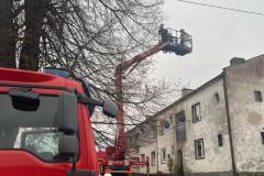 #132 17.11.2023r.  Lublewo Lęborskie 10/2 - pożar sadzy w przewodzie kominowym budynku wielorodzinnego