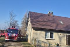 #25 09.02.2025r. Gościęcino 12 - pożar sadzy w przewodzie kominowym budynku jednorodzinnego