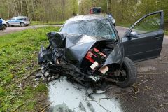 #37 27.04.2024r. Choczewo ul. Pierwszych Osadników DW 213 - wypadek drogowy