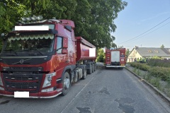 #48 27.06.2024r.  Lublewko - kolizja samochodu ciężarowego z samochodem osobowym