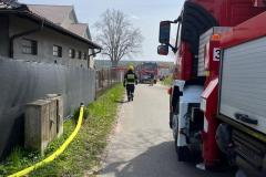 #54 05.05.2023r. Perlino ul. Lipowa 56 - pożar poddasza kotłowni w budynku mleczarni